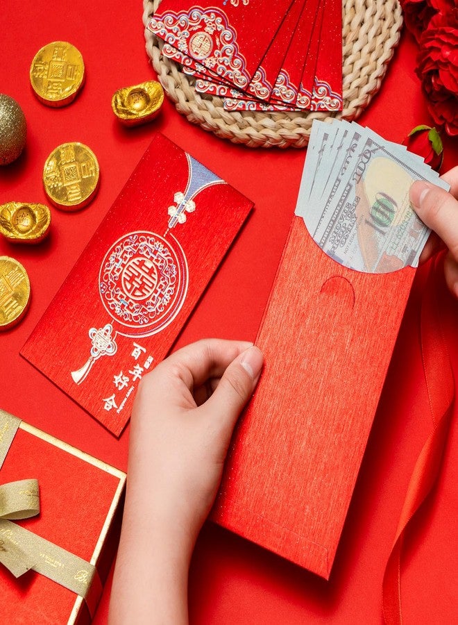 GDZRDFLH 8 pcs Chinese Red Envelopes Wedding Large Red Pocket Packet Cute HongBao Paper Lucky Money Envelope for Wedding Newlyweds Bride Groo - Image 5