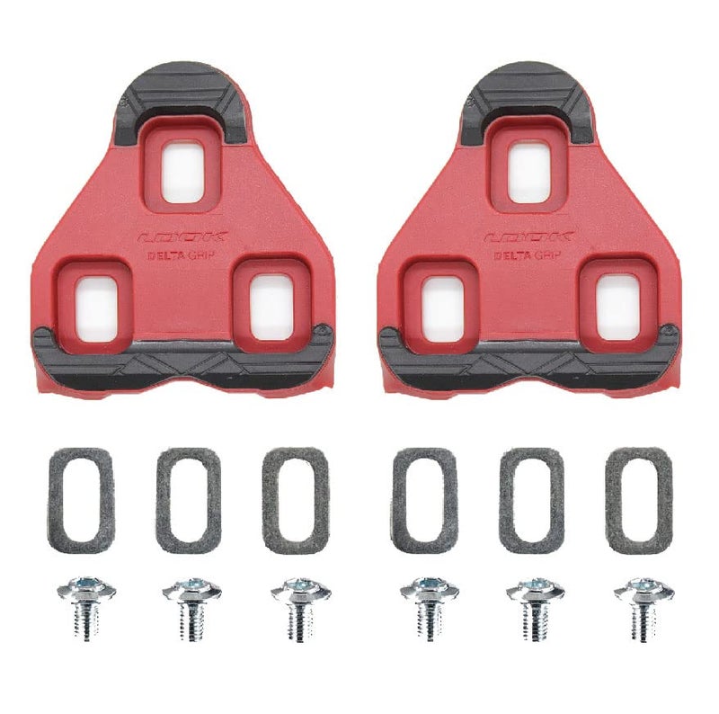Look Cycle – Delta Indoor/Fitness Cycling Cleats– New/Improved Anti-Slip Surface - Compatible with Standard Look Delta Style (Not KEO) Pedals - Black – Red - Image 3