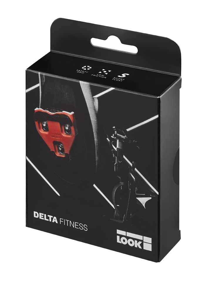 Look Cycle – Delta Indoor/Fitness Cycling Cleats– New/Improved Anti-Slip Surface - Compatible with Standard Look Delta Style (Not KEO) Pedals - Black – Red - Image 4