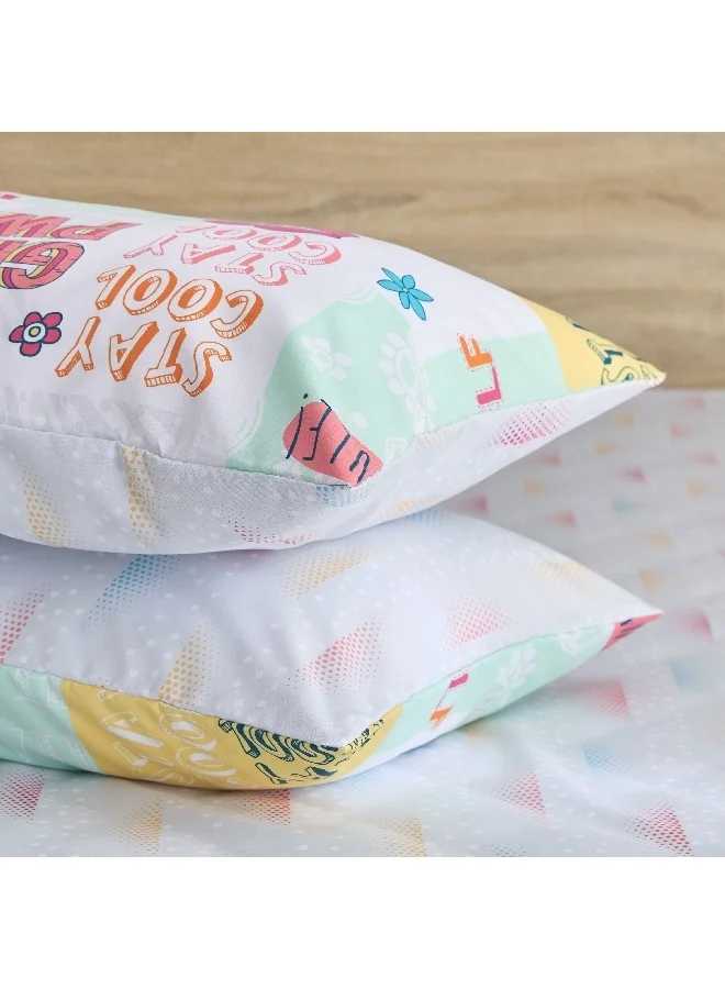 Home Box Ivy Sparkle and Shine 2-Piece Microfibre Pillow Cover Set 75 x 50 cm