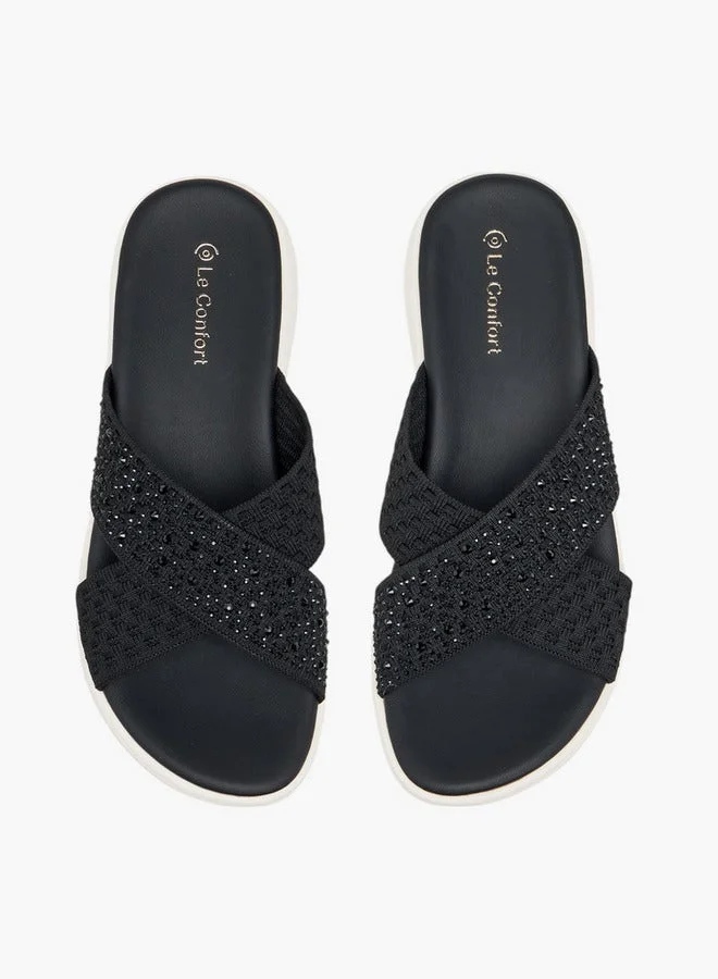 لو كونفورت صنادل بحزام متقاطع مزخرف