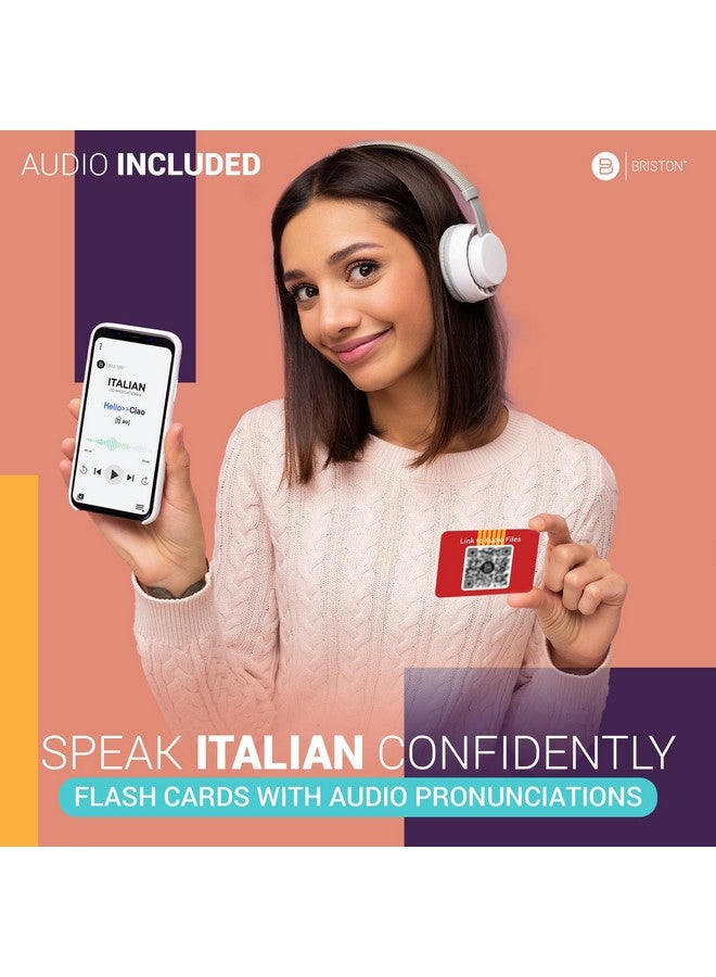 Briston Italian Conversational Phrase Flash Cards - 75 Beginner Sayings for Travel, Memory, Quick Reference - Educational Language Learning Resource Tool - Fun Play - Kids, Students, Classroom, Homeschool  - Image 5