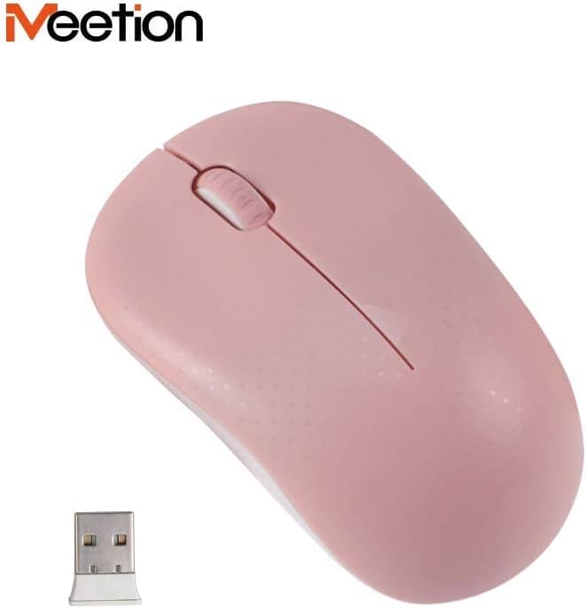 Meetion فأرة لاسلكية محمولة R545 باللون الوردي - Image 2