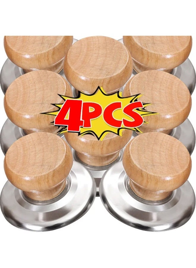 4PCS Universal Lib Cover Knob Cap Heat-Resistant Cooking Pot Pan Lid Knob Replacement Lifting Handle Kitchen Cookware Handgrip - Image 1