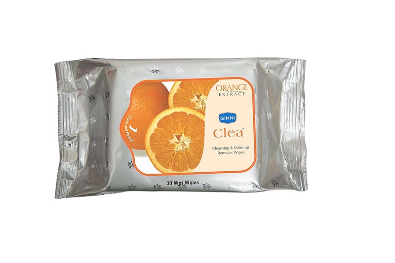 GINNI مناديل جيني كليا المنعشة المبللة - برتقال - عبوة من 30 - ورد - ليمون - خيار - عبوة من 3 - 10 مناديل في كل عبوة - إجمالي 60 مناديل - Image 2