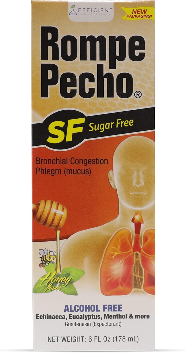 ROMPE PECHO شراب السعال البارد خالي من السكر 6 أونصات SF - Image 1