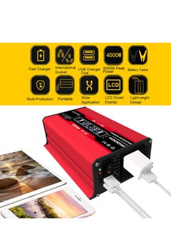 Quattro Voltage Converter 12 V 230 V 300 W / 4000 W, Inverter 12 V 230 V Converter Car Power Converter Converter Inverter (Red) - pzsku/ZA52CB118CC646C8F7CDCZ/45/_/1726846975/7475898a-42bb-4b25-a052-3442044d4d4a