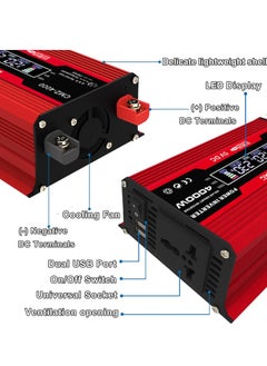 Quattro Voltage Converter 12 V 230 V 300 W / 4000 W, Inverter 12 V 230 V Converter Car Power Converter Converter Inverter (Red) - pzsku/ZA52CB118CC646C8F7CDCZ/45/_/1726846996/05fb3dbf-5083-4ad5-a902-cd0a40acdc47