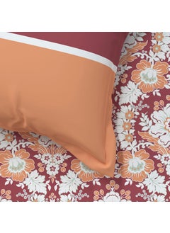 Trident Trident Utsav Collection Queen 3-Piece Bedsheet Set, 100% Cotton, Double Bed (1 Queen Size Bedsheet with 2 Pillow Covers) Superior Softness, 120 Thread Count, Luxurious Finish-Estelle Pink  - Image 5
