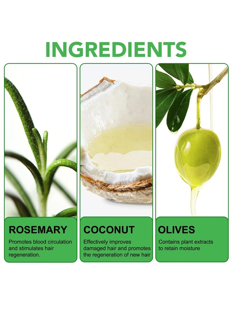 300ml Rosemary Strengthening Conditioner Hair Conditioner with Coconut and Olive Biotin Infused Conditioner Nourishes Moisturizes Strengthens Healthy Scalp Promote Hair Growth Rosemary Conditioner