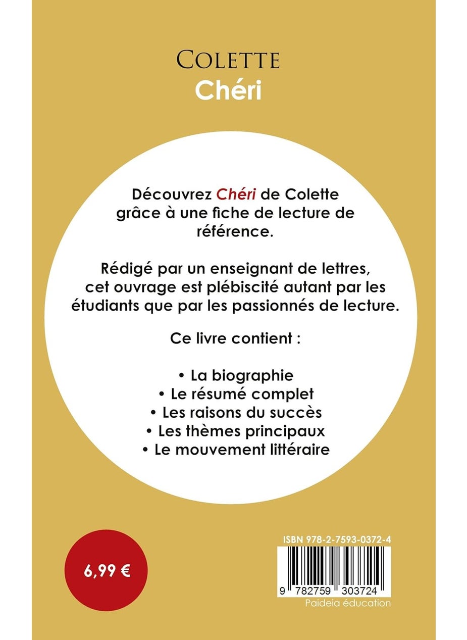 Fiche de lecture Chéri (Étude intégrale)  - Image 2
