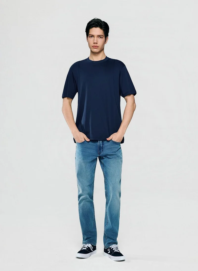 Giordano  Men Regular Interlock Liquid Touch Tee for Men | Best Price UAE