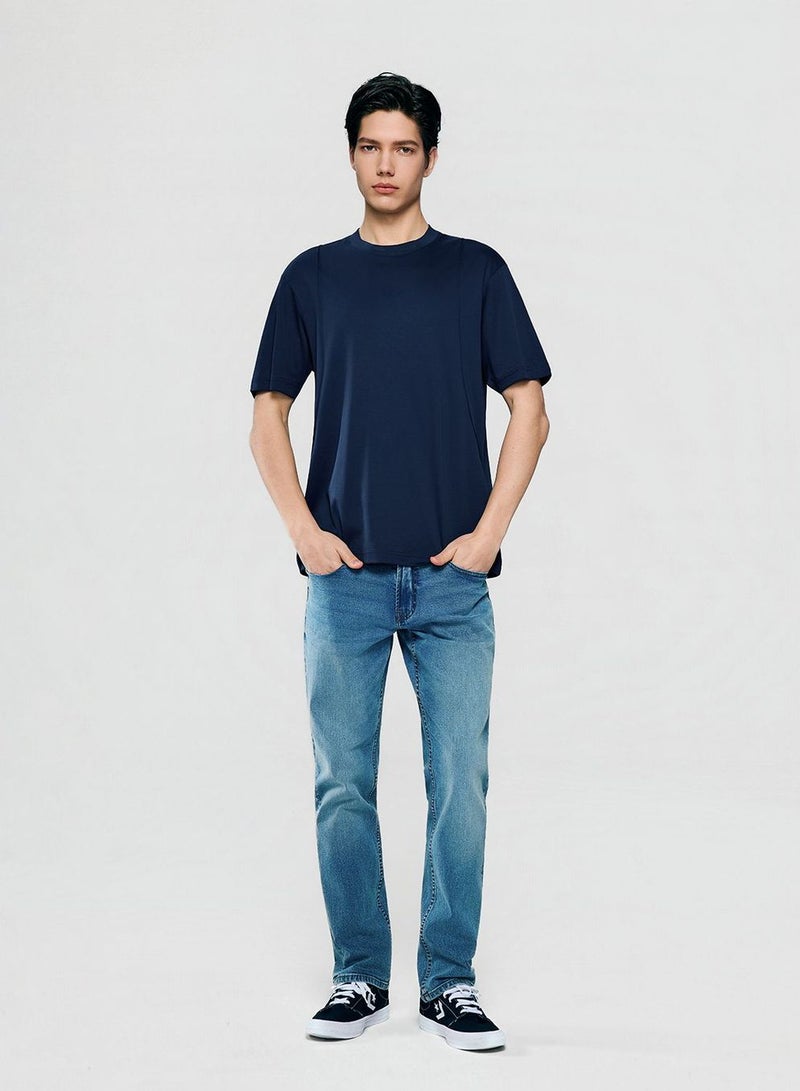 GIORDANO Men Regular Interlock Liquid Touch Tee - Image 2