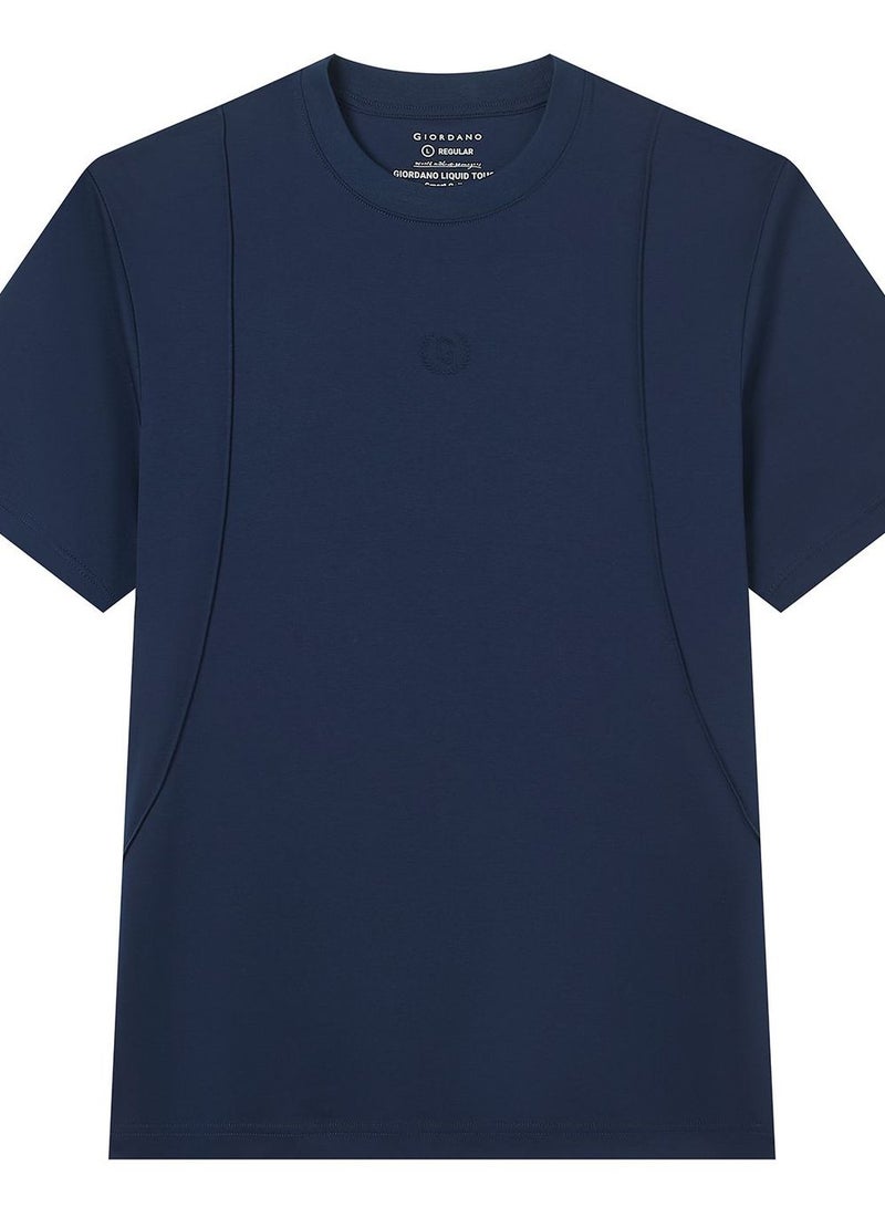 GIORDANO Men Regular Interlock Liquid Touch Tee - Image 3