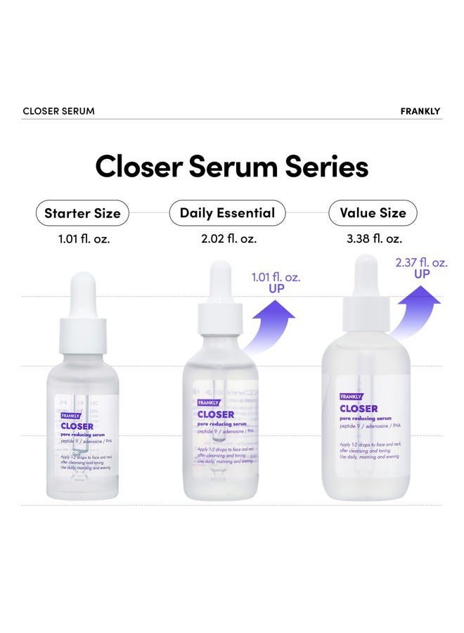 FRANKLY Closer Serum | Pore Minimizer Serum | 9 Peptides, Vegan Collagen, Adenosine, PHA | Korean Pore Minimizer for Glass Skin, Anti-Aging, Hydration, Elasticity | 1.01 fl oz - Image 3