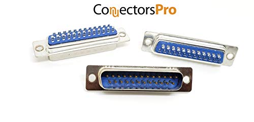 Connectors Pro 6 Sets Solder Cup DB25 Male + Plastic Hoods, 25 Pins D-Sub Connector & Hood Set, 12-Pack (6 DB25 Males + 6 Hoods) - Image 3