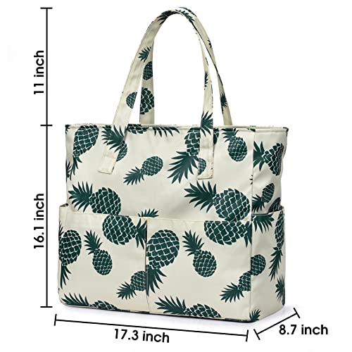 oscaurt Beach Bags for Women Large Waterproof Sandproof Beach Tote Swim Pool Bag with Zipper for Travel Vacation Essentials - Image 4
