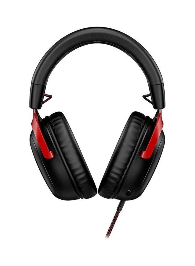 Cloud III – Wired Gaming Headset (Chinese Version), PC, PS5, Xbox Series X|S, Angled 53mm Drivers, DTS, Memory Foam, Durable Frame, Ultra-Clear 10mm Mic, USB-C, USB-A, 3.5mm – Black/Red - Image 4