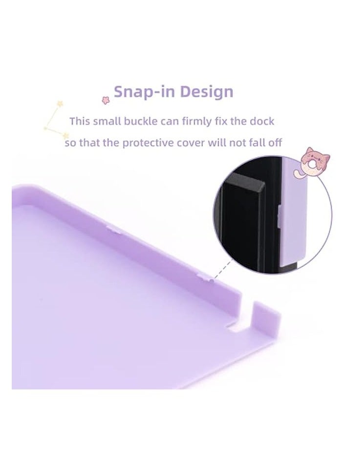 PROMASS - Anti Scratch Switch Dock Cover- Hard Faceplate Sleeve Pad for Switch Dock- DIY Replacement Shell Compatible with Switch Dock(Ice Cream Cat) - Image 1
