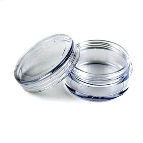 Onwon New 3 Gram 3ML Size Empty Clear Plastic Cosmetic Containers Jars Pot For Eye shadow Makeup Nail Powder Etc50 PCS