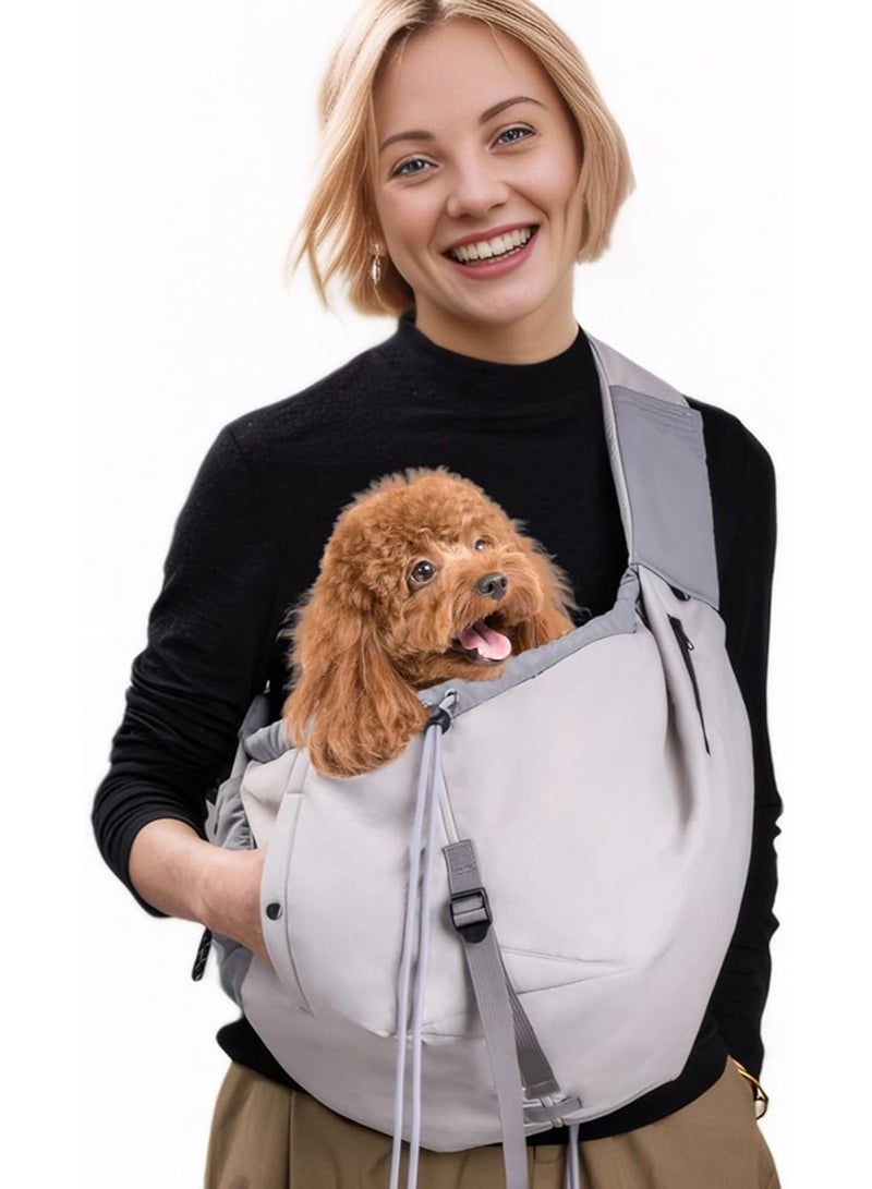 M MIAOYAN Pet Carrier Sling - Carriers for Small Dogs & Cats Under 7kg Puppy Carrying Backpack Pet Purse with Pockets Adjustable Shoulder Strap Hands Free for Travel - Image 1