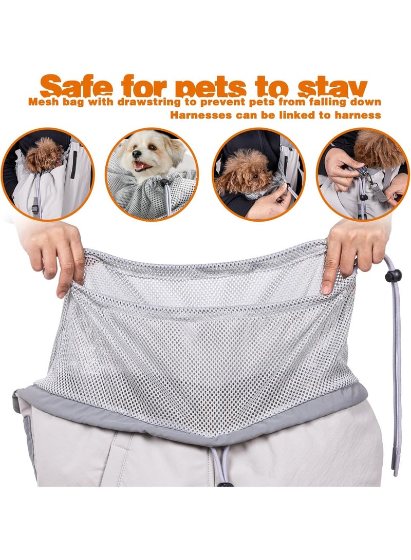 M MIAOYAN Pet Carrier Sling - Carriers for Small Dogs & Cats Under 7kg Puppy Carrying Backpack Pet Purse with Pockets Adjustable Shoulder Strap Hands Free for Travel - Image 2