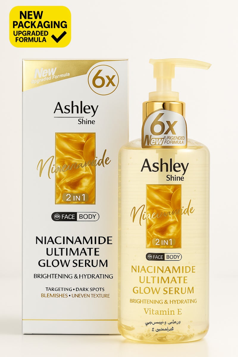 Ashley Niacinamide Pure Serum 520ml for Face and Body Skin Brightening Hydrating Serum Large Size Daily Moisturizer for All Skin Types - Image 1