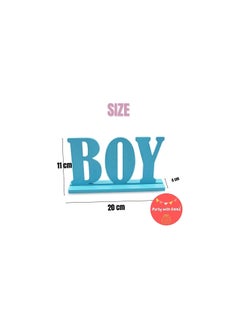 Party with Emma Boy Girl Wooden Table Decorations Gender Reveal Table Decorations Boy Girl Letter Table Signs with Bases Decorative Centerpieces Wooden Tabletop Decor for Tier Tray School Supplies  - Image 2
