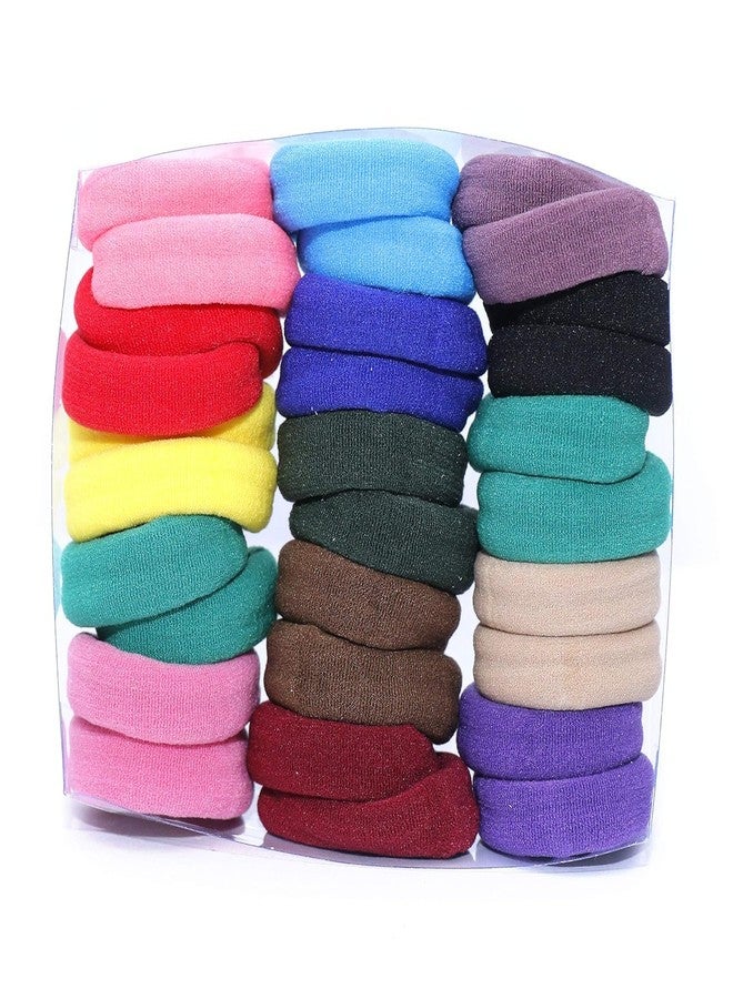 Hivata Hair rubber 30pc 15 Color Multicolour Stretchable Medium Size Elastic Hair Rubber Band Ponytail Holder For Girl's & Women Stylish Hair Rubber Bands Hair Bands Elastic Rubber Bands Accessories - Image 3