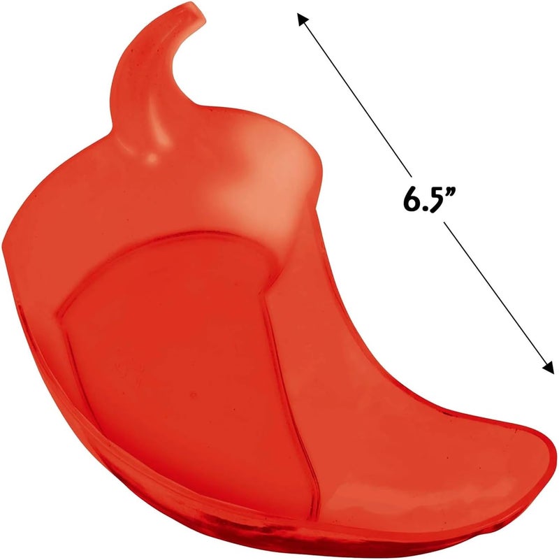Amscan Small ChiliShaped Red Fiesta Plastic Bowl  65 x 375 1 Count  Perfect For Spices Snacks  Table Decor - Image 4