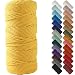 NOANTA 3mm x 109yards Yellowish Brown Macrame Cord Colored Macrame Rope Cotton Rope Macrame Yarn Colorful Cotton Craft Cord for Wall Hanging Plant Hangers Crafts Knitting - Image 2
