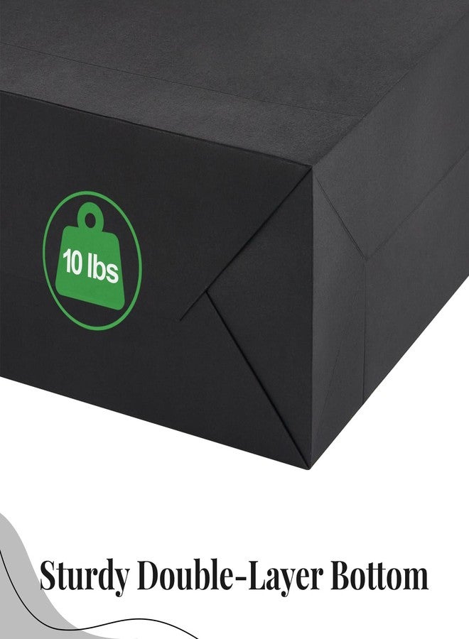 Ohuimrt Large Black Gift Bags, 12-Count, 12.5x4.5x11 Inch - Image 3