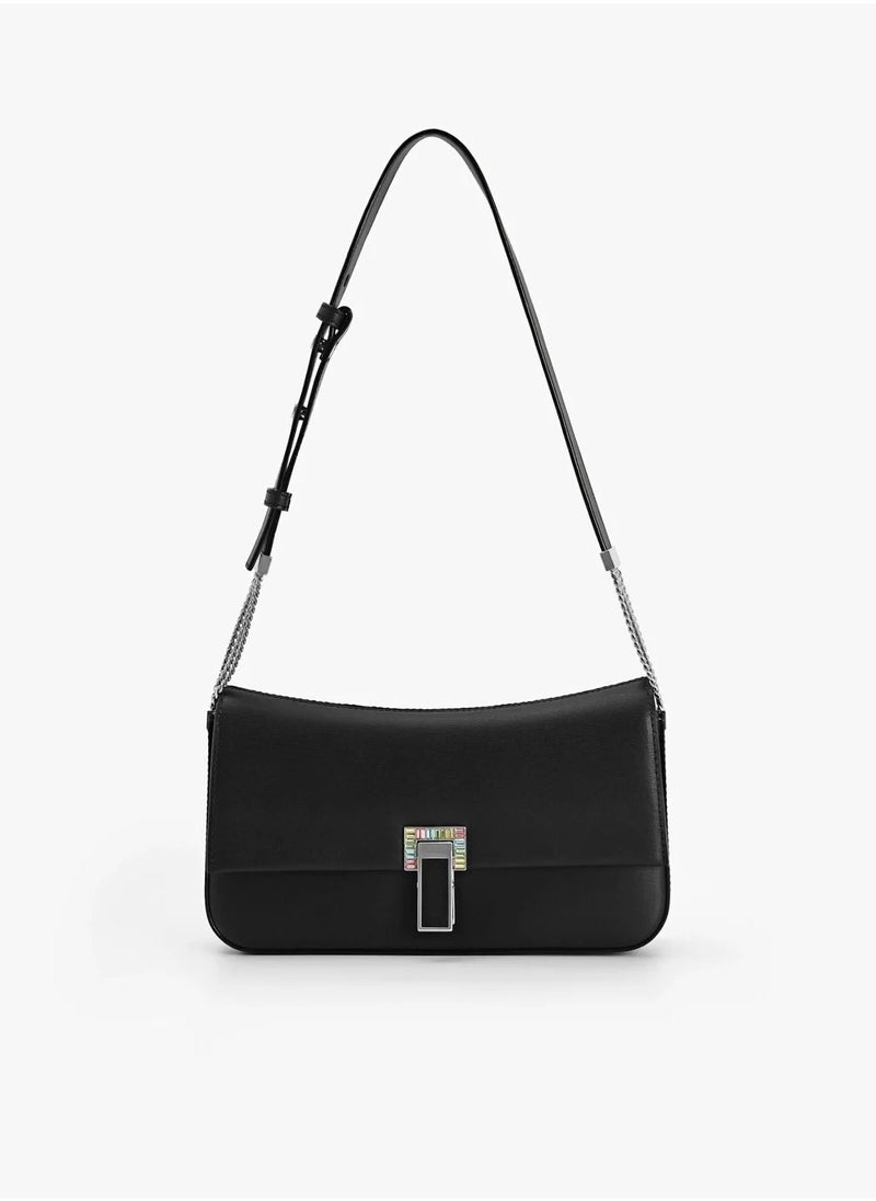 Pedro Fashionable rectangular flap shoulder bag for women  - Image 1