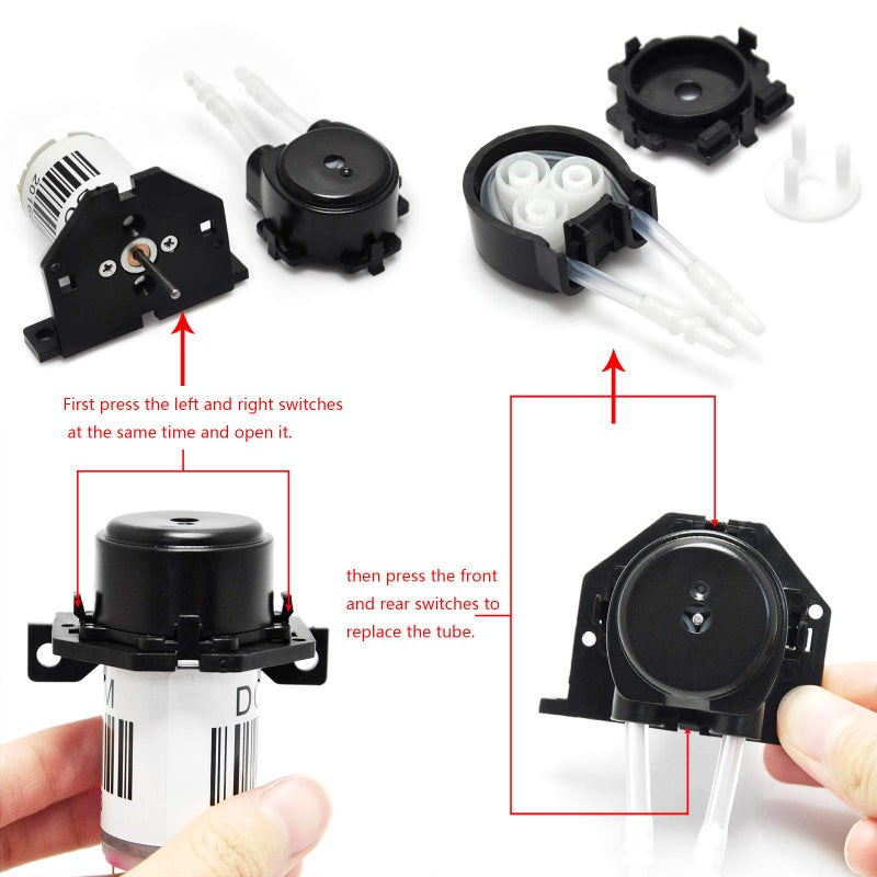 Gikfun مضخة جرعات جيرفان 12 فولت تيار مستمر رأس جرعات بيرستالتية مع موصل لأردوينو حوض السمك مختبر تحليلي DIY AE1207 - Image 4