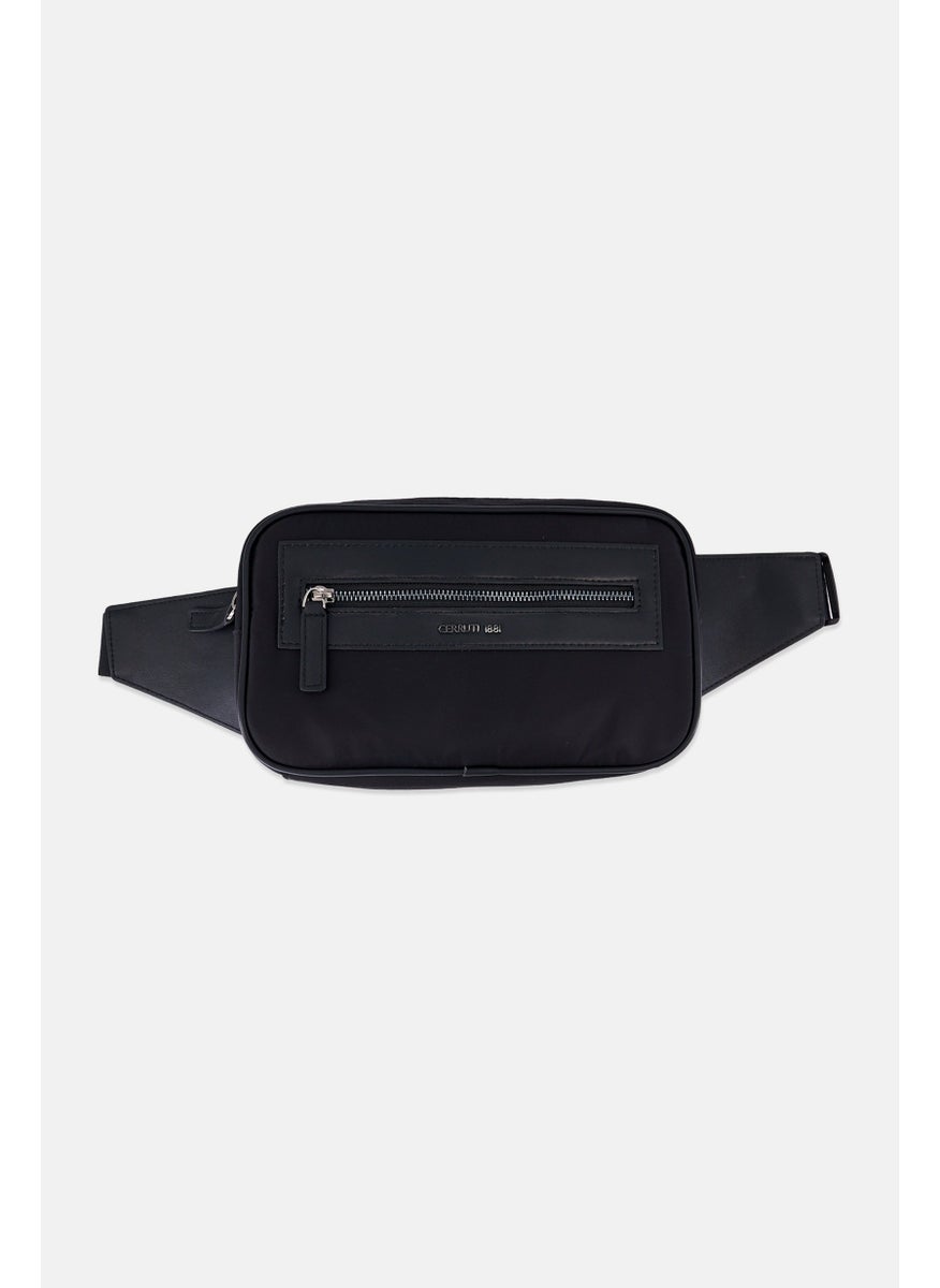 CERRUTI 1881 Men Hardware Logo Fanny Pack, Black  - Image 1