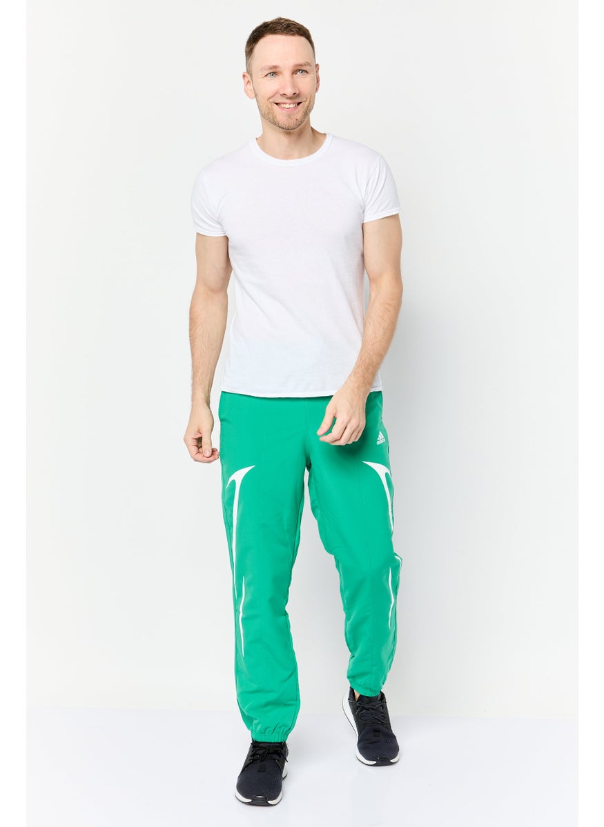 Adidas - Men Regular Fit Training Straight Leg Trackpants, Green - Image 1