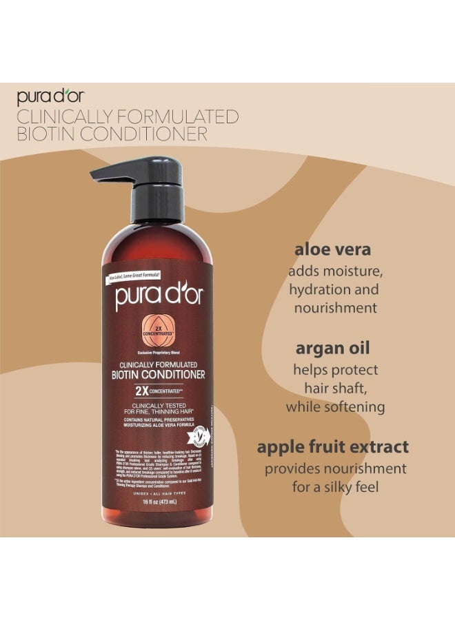 بيورا دور، بلسم البيوتين المُصمم سريريًا، لجميع أنواع الشعر، 16 أونصة سائلة (473 مل) - Image 2