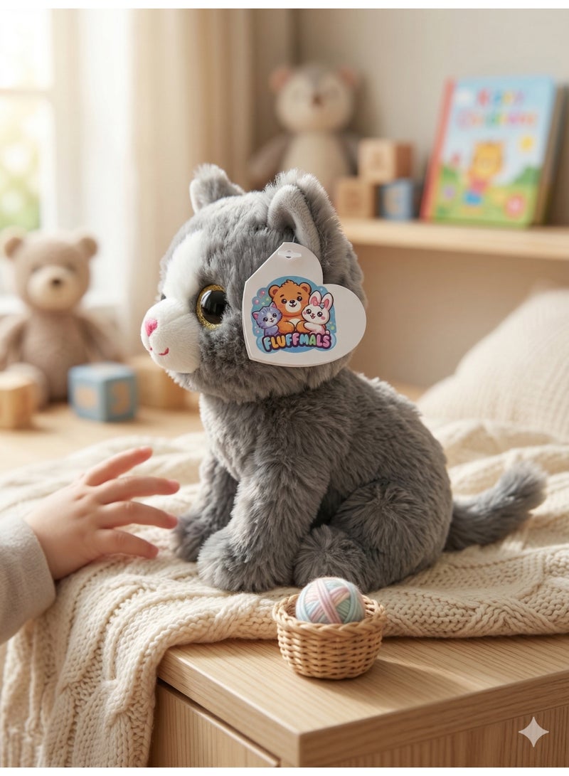 Fluffmals لعبة حيوانات محشوة فلوفمالز - قطة بريطانية قصيرة الشعر 15 سم - Image 2