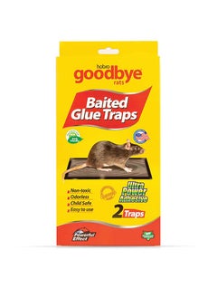Goodbye Baited Glue Trap for Rats and Rodents (2-Pack) - Effective and Safe Rodent Control  - Image 1