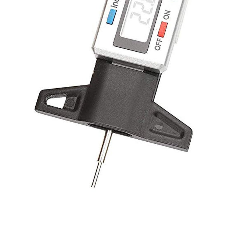 Digital display electronic tire tread depth measuring instrument depth gauge tread ruler 0-25.4mm digital display tread gauge(Blue) - Image 4
