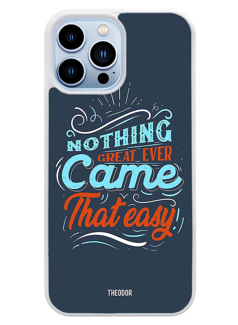 Theodor Protective Case Cover For APPLE IPHONE 14 Pro Max Nothing Great(White Bumper) - Image 1