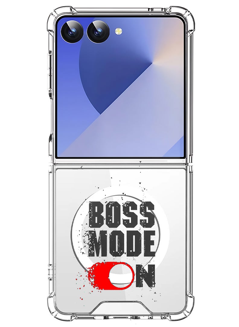 Theodor Magnetic Case for Samsung Galaxy Z Flip 7 Compatible with MagSafe Wireless Charging, Shockproof Phone Bumper Cover Boss Mode - Image 1