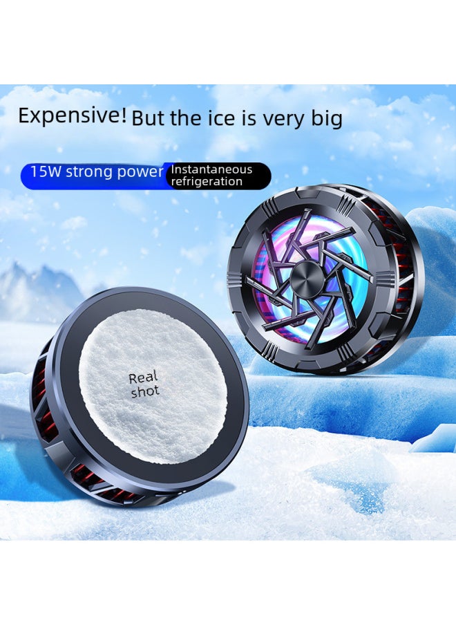 Generic - Explosions Mobile Phone Radiator Back Clip Magnetic Flat Semiconductor Icing Mobile Phone Cooling Refrigeration Cooler-Product Color: Ice Model - Image 1