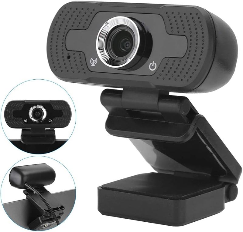 Black 1080P HD Webcam with Built in Noise Reduction Microphone USB 2 0 Plug and Play for PC Laptop Desktop Video Calls - Image 3