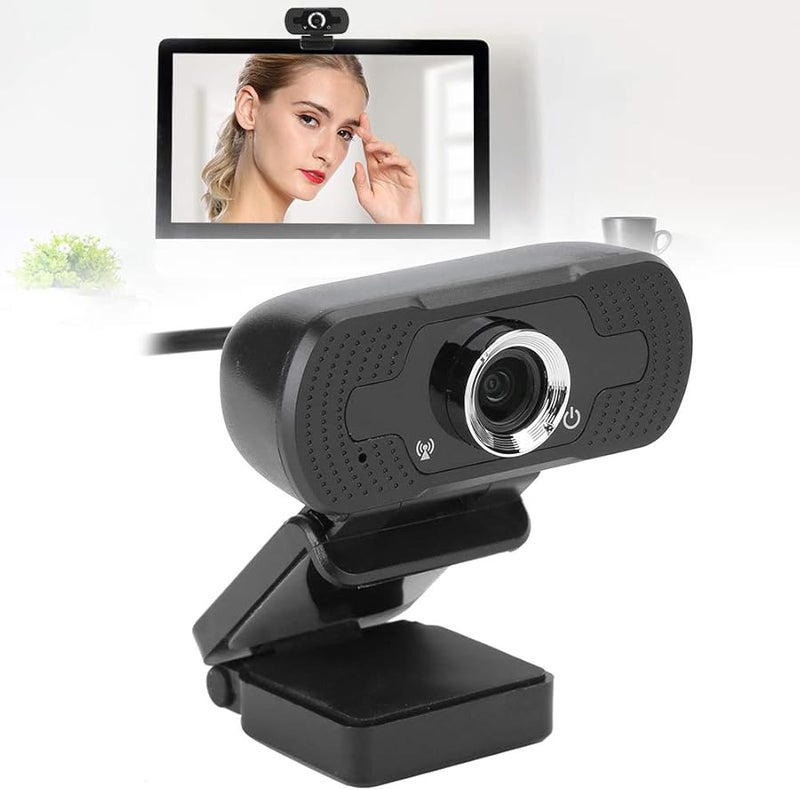 Black 1080P HD Webcam with Built in Noise Reduction Microphone USB 2 0 Plug and Play for PC Laptop Desktop Video Calls - Image 4