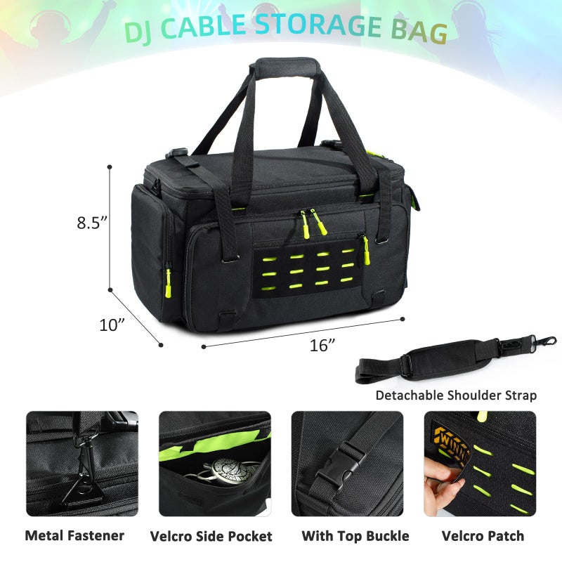 MYBAGZING Original Gig Bag - Heavy Duty Dj Equipment Bag - Cable Organizer for Musician, Gear Storage for Dj Accessories - Image 4