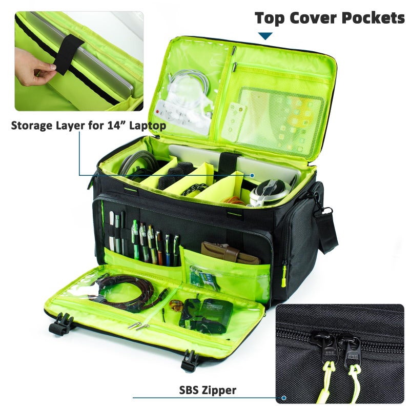 MYBAGZING Original Gig Bag - Heavy Duty Dj Equipment Bag - Cable Organizer for Musician, Gear Storage for Dj Accessories - Image 3