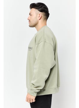 Originals by Brooklyn Cloth Men Sportswear Fit Long Sleeve Outdoor Sweatshirt, Sage Green  - Image 4