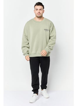 Originals by Brooklyn Cloth Men Sportswear Fit Long Sleeve Outdoor Sweatshirt, Sage Green  - Image 3