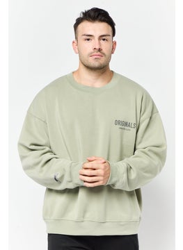 Originals by Brooklyn Cloth Men Sportswear Fit Long Sleeve Outdoor Sweatshirt, Sage Green  - Image 1